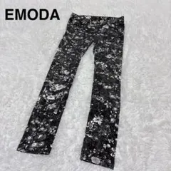 【エモダ】ストレートパンツ　スキニー　総柄　花柄　平成　y2k ギャル　S相当