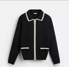 ZARA ジップアップカーディガン