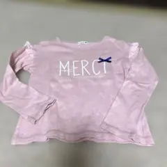 ピンク 長袖カットソー 120センチ