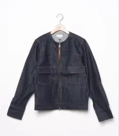 タグなし新品 hyke ノーカラーデニムジャケット 1 - メルカリ