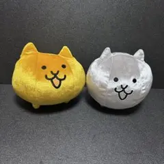 にゃんこ大戦争　金ネコとメタルネコ　ぬいぐるみ 高さ約18センチ （中古品）のサムネイル