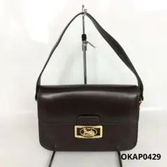 希少✨CELINE セリーヌ ショルダーバッグ ジャガード 馬車柄 レザー 
