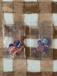 はぴだんぶい×クレヨンしんちゃん ラバーマスコット 2セット