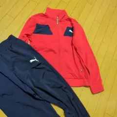 PUMA ジャージ 上下セット 赤・紺　140