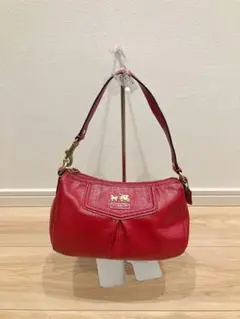 【人気】COACH コーチ ハンドバッグ レッド 赤 エナメル 廃盤品