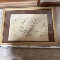 肉筆】魔除け 鍾馗図 絵画 額装 平井嵐山落款・サイン有 骨董品 - メルカリ