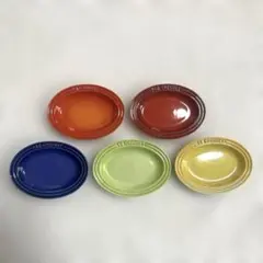 【未使用品】ル・クルーゼ　ミニオーバルプレート(5枚セット)のサムネイル