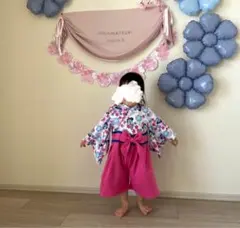 ミニーちゃん　女の子ロンパース袴　90cm