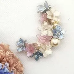 マニキュアフラワーブローチ　月に咲く花5.Ⅲ