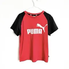 プーマ PUMA 半袖 Tシャツ 140 赤 黒 キッズ スポーツ 速乾