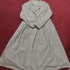ウエストタック コート ワンピース チェック サマンサモスモス 羽織 ロング
