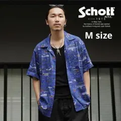 【新品】Schott ショット アロハシャツ ハワイアン サメ シャーク柄 Mのサムネイル