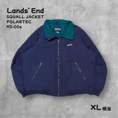 LANDS’ END 中綿 スコールジャケット POLARTEC裏地フリースXL