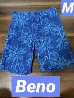 メンズ ボタニカル柄 ショートパンツ ブルーのサムネイル