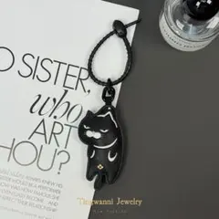 クロネコ チャーム 黒猫 アクセサリー バッグチャーム ファッション小物 ねこ