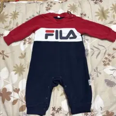 FILA 赤 ネイビー 長袖ロンパース 70