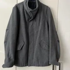 グレー スタンドカラー アウター