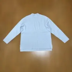 ALPHA CUBIC ハイネック長袖ニット カラー　サックス　　サイズLのサムネイル