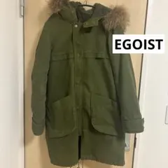 EGOIST、ビッグポケット、モッズコート、裏地ボア付き、カーキ