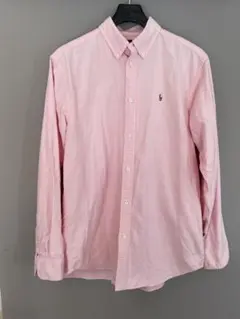 ラルフローレン ピンク ボタンダウンシャツ ポロ刺繍 ⑥