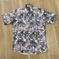 90s Boden 総柄 花柄 カラフル ボタニカル 柄シャツ レトロ フラワー 
