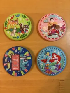 ディズニー刺繍缶バッジ2 4個セット