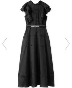 タグ付き　リリーブラウン　マリークワント　ロゴベルト付きシアーワンピース