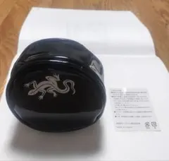 アニエス　丸型ポーチ　黒　エナメルのサムネイル