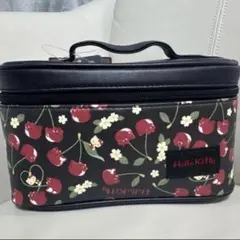 新品♡ハローキティ　さくらんぼ　チェリー柄　バニティ　メイクポーチ　レトロのサムネイル