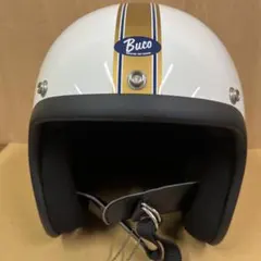 Buco ジェットヘルメット ホワイト ゴールドライン M/Lサイズのサムネイル