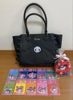 【新品・未使用】サンリオ クロミ トートバッグ カナビラ付ぬいぐるみ ステッカー