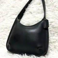 極美品★オールドコーチ　ショルダーバッグ　エルゴ　レザー　ブラック　9020 黒