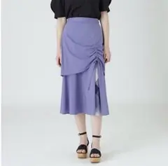 ブルーレーベル クレストブリッジ ウォッシャブル シャーリングリボンスカートのサムネイル