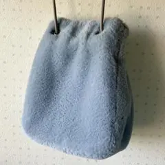 studio CLIPフェイクファー巾着バッグ