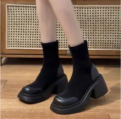 ショートブーツ　23.5cm ブラック