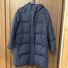 ネイビー フード付き ダウンジャケット