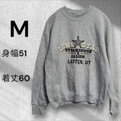 アメリカ古着 フルーツオブザルーム グレー M 汚れアリ