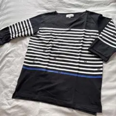 STUSSY ストライプ 五分袖カットソー Mサイズのサムネイル
