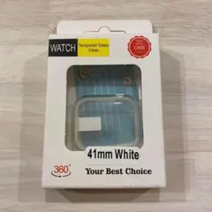 暗闇で光るApple Watch ケース　夜光リング付き 41mm ホワイト