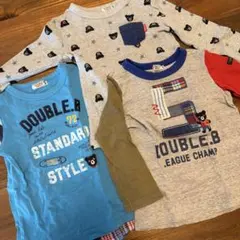 DOUBLE.B クマ柄 長袖トップス　3点セット
