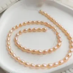 P567-8ピンク淡水パール しずく型・オーバル型 アクセサリーハンドメイド材料