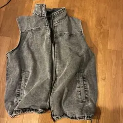 デニムベスト　ブラック
