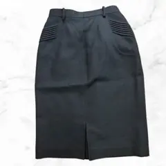 毛100%タイトスカート 黒色 サイズ11号 Lサイズ 日本製