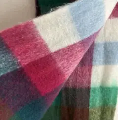 【マルチカラーチェック柄ストール】最終お値下げ