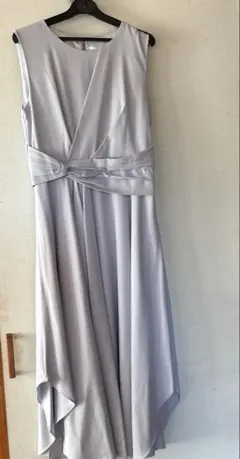 ライトグレー ラップスタイル パーティードレス
