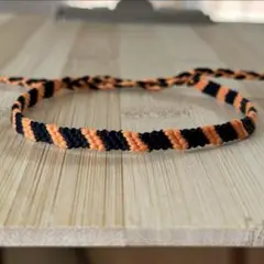 ミサンガ　アンクレット　ブレスレット　ハロウィン　オレンジブラック　ジャイアンツ