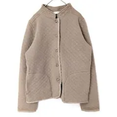 SM2 ベージュ キルティングジャケット 羽織り スタンドカラー