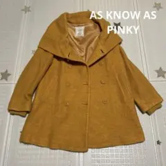 【アズノウアズ】ウール混紡 マスタード色 ダブルブレストコート