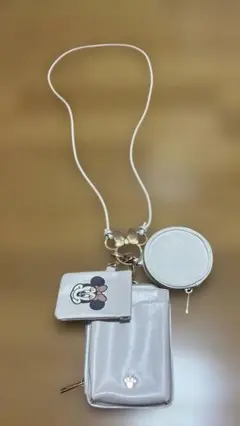 ミニーマウス スマホショルダーバッグ 3点セット