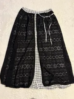 kazumi×サマンサモスモス 3wayレース チェック リバーシブルスカート